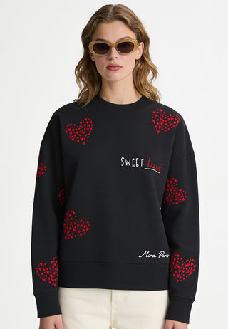 Sweatshirt Boxy Brodé "Sweet"