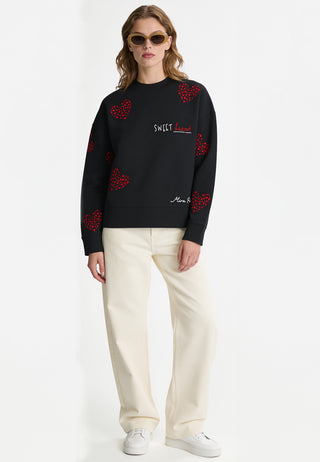 Sweatshirt Boxy Brodé "Sweet"