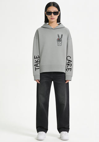 Hoodie Boxy "Take Care"