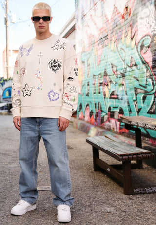 Sweatshirt Boxy "Flash Tattoo 1"