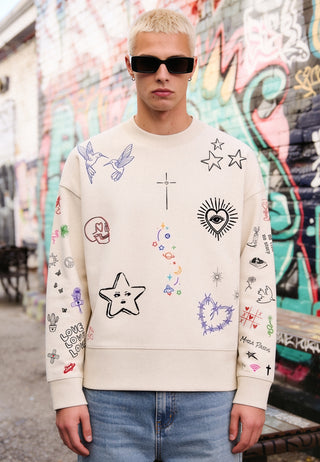 Sweatshirt Boxy "Flash Tattoo 1"