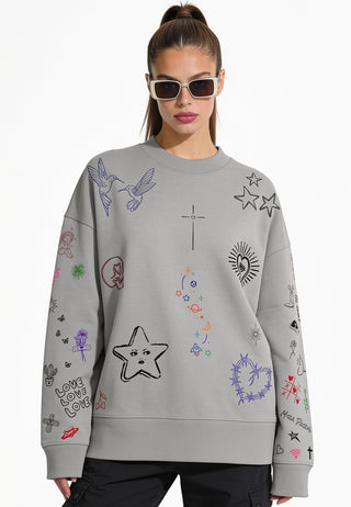 Sweatshirt Boxy "Flash Tattoo 1"