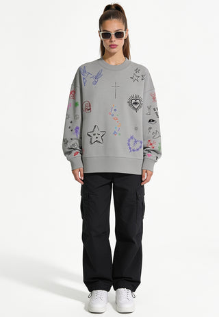 Sweatshirt Boxy "Flash Tattoo 1"