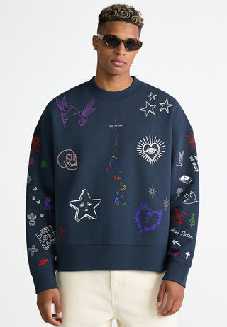 Sweatshirt Boxy "Flash Tattoo 1"