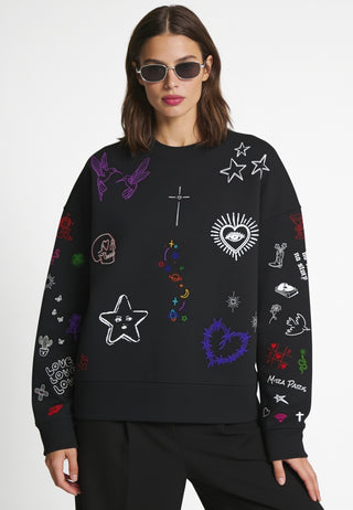 Sweatshirt Boxy "Flash Tattoo 1"