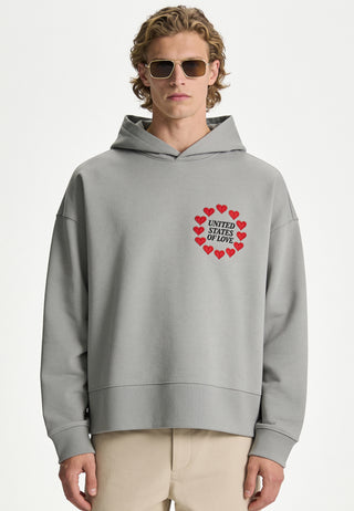 Hoodie Boxy Brodé "United States of Love"