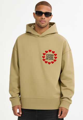 Hoodie Boxy Brodé "United States of Love"