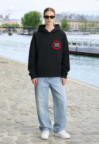 Hoodie Boxy Brodé "United States of Love"
