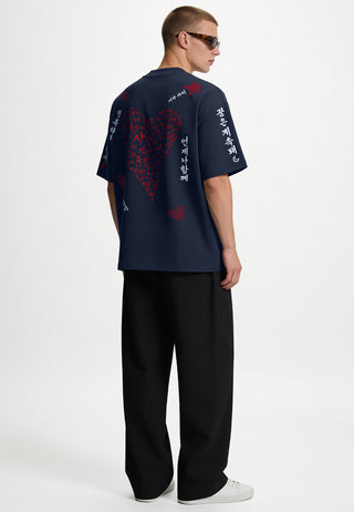 T-shirt Boxy Brodé "Saranghae"