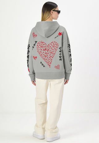 Hoodie Boxy Brodé "Saranghae"