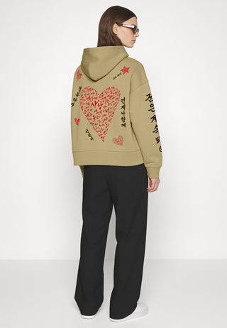 Hoodie Boxy Brodé "Saranghae"