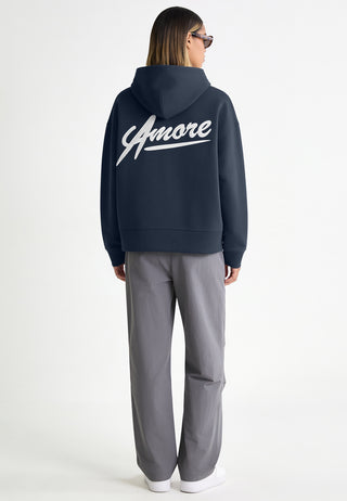Hoodie Boxy Brodé "Amore"