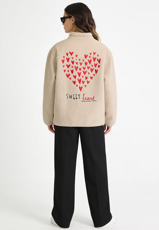 Veste Sherpa Brodée "Sweetheart"