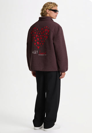 Veste Sherpa Brodée "Sweetheart"