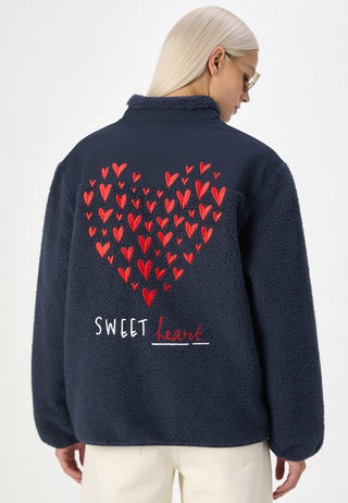 Veste Sherpa Brodée "Sweetheart"