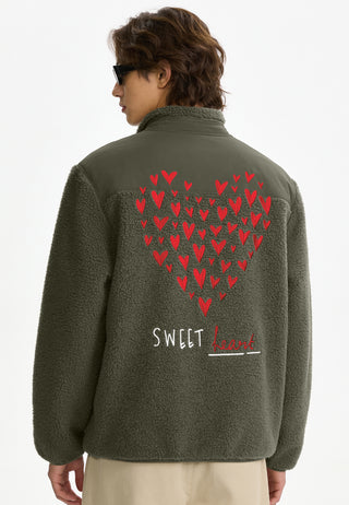 Veste Sherpa Brodée "Sweetheart"