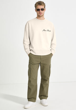 Sweatshirt Boxy Brodé "Kiss"