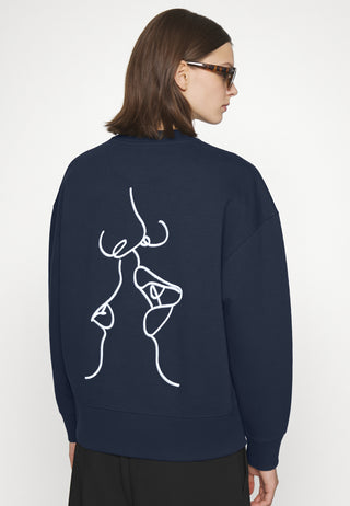 Sweatshirt Boxy Brodé "Kiss"