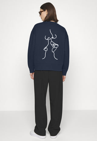 Sweatshirt Boxy Brodé "Kiss"