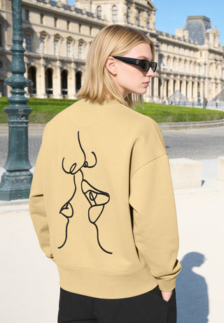 Sweatshirt Boxy Brodé "Kiss"
