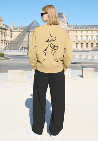 Sweatshirt Boxy Brodé "Kiss"