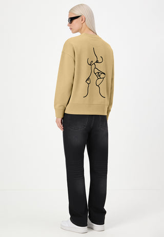 Sweatshirt Boxy Brodé "Kiss"