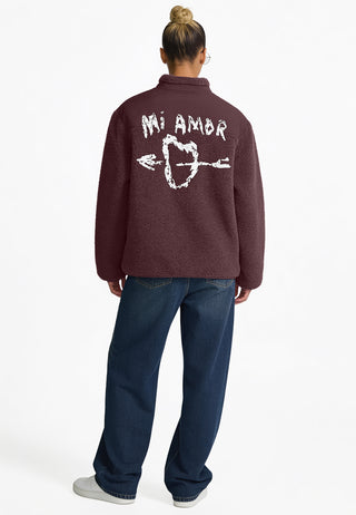 Veste Sherpa Brodée "Mi Amor"