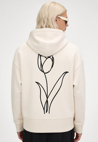 Hoodie Boxy Brodé "Fleur"