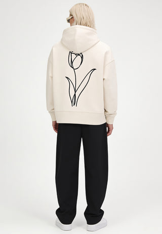 Hoodie Boxy Brodé "Fleur"