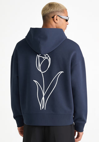Hoodie Boxy Brodé "Fleur"
