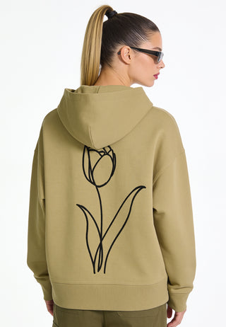 Hoodie Boxy Brodé "Fleur"
