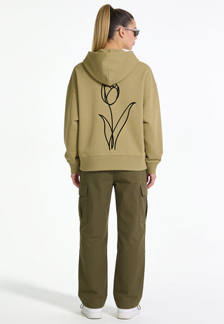 Hoodie Boxy Brodé "Fleur"
