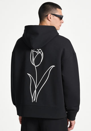 Hoodie Boxy Brodé "Fleur"