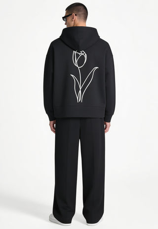Hoodie Boxy Brodé "Fleur"