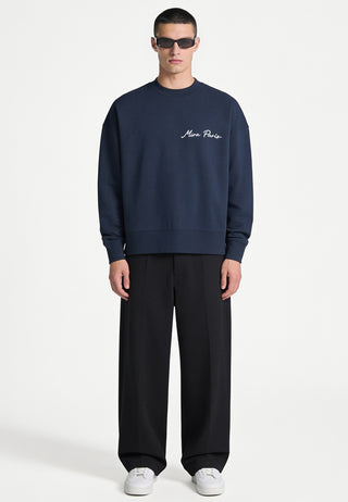 Sweatshirt Boxy Brodé "Shark"