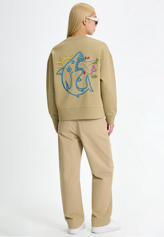 Sweatshirt Boxy Brodé "Shark"