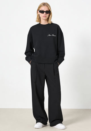 Sweatshirt Boxy Brodé "Shark"
