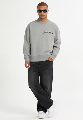 Sweatshirt Boxy Brodé "Fleur"