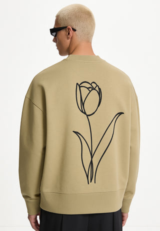 Sweatshirt Boxy Brodé "Fleur"