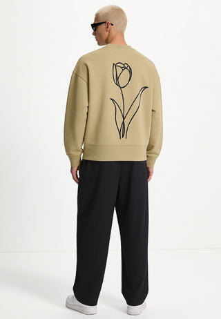 Sweatshirt Boxy Brodé "Fleur"