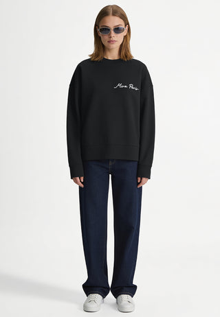 Sweatshirt Boxy Brodé "Fleur"