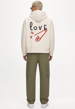 Hoodie Boxy Brodé "Love"