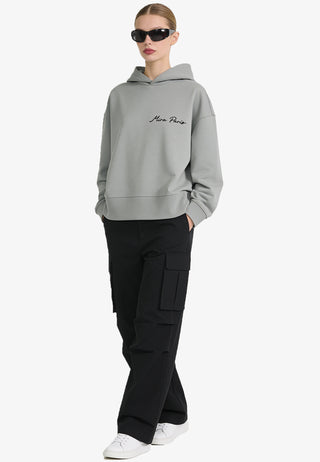 Hoodie Boxy Brodé "Love"