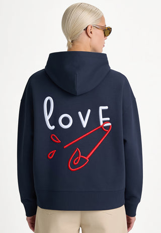 Hoodie Boxy Brodé "Love"