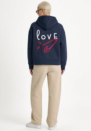 Hoodie Boxy Brodé "Love"