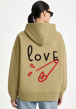Hoodie Boxy Brodé "Love"