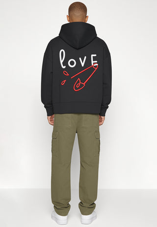 Hoodie Boxy Brodé "Love"