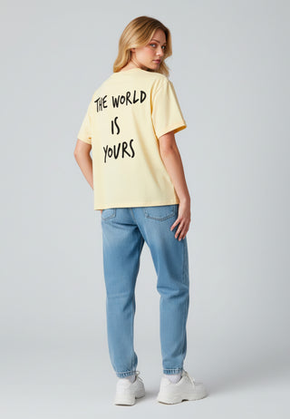 T-shirt Oversize "The World is Yours"