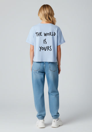 T-shirt Oversize "The World is Yours"