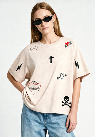 T-shirt Oversize "Tattoo Mi Amor"